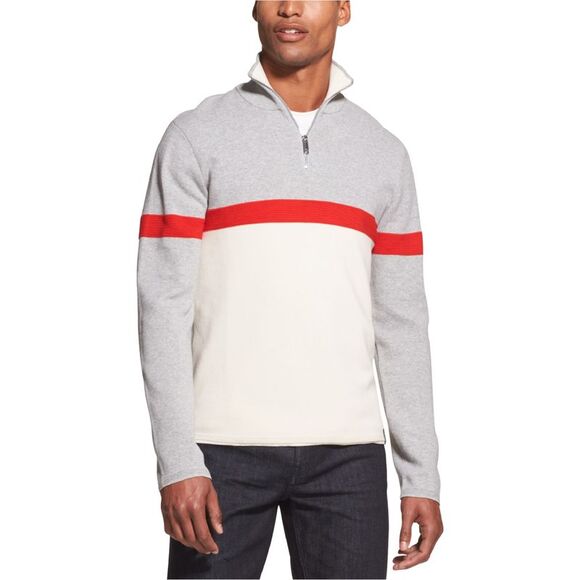 Men's Colorblocked Sweaters,Blue/Grey main image 0
